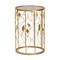 Baxton Studio Anaya Modern and Contemporary Glam Brushed Gold Finished Metal and Glass Leaf Accent End Table 177-11188-Zoro - alternate 1